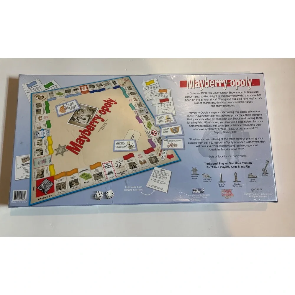 Mayberry-opoly Board Game Andy Griffith Show 50th Anniversary Sealed New 2007